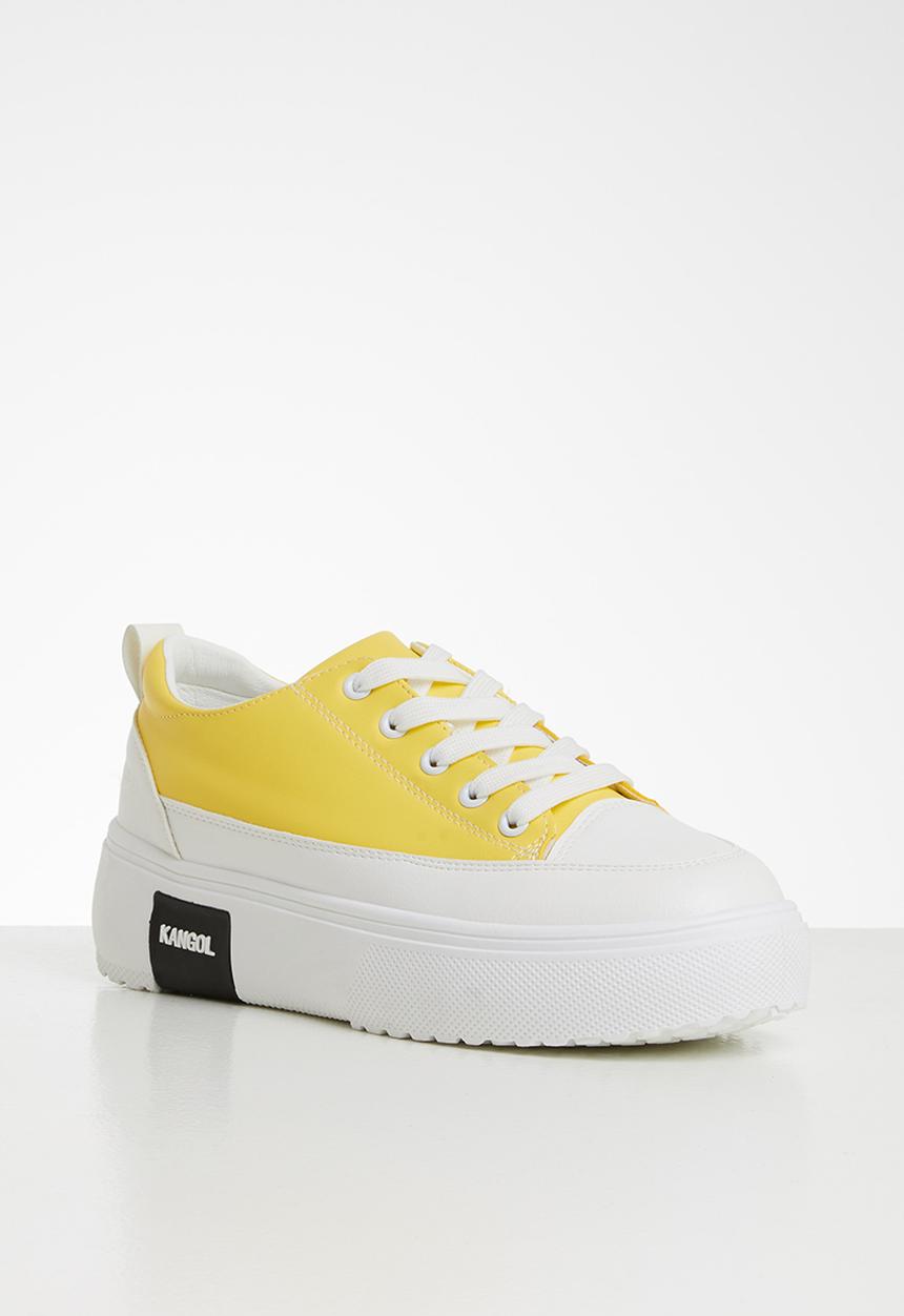 KANGOL - Sasa sneaker - white & yellow