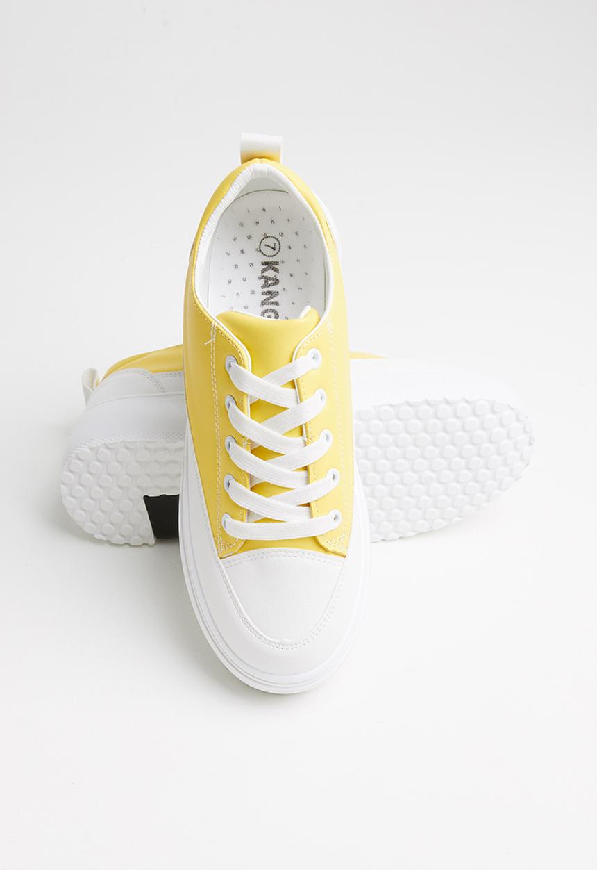 KANGOL - Sasa sneaker - white & yellow