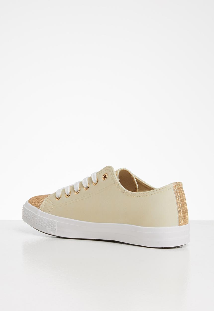 Miss Black - Baker 9 sneaker - gold & beige 