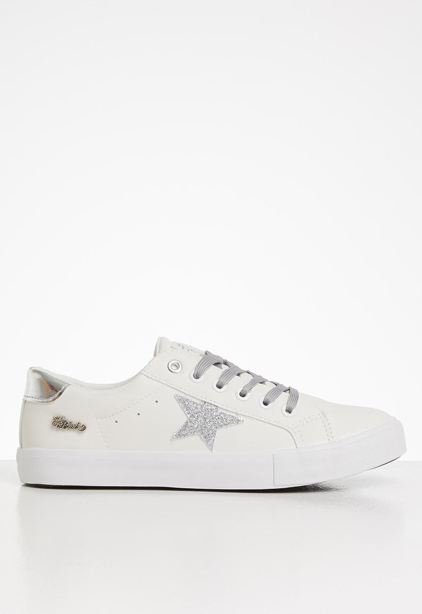 Miss Black - Golden sneaker - silver & white 