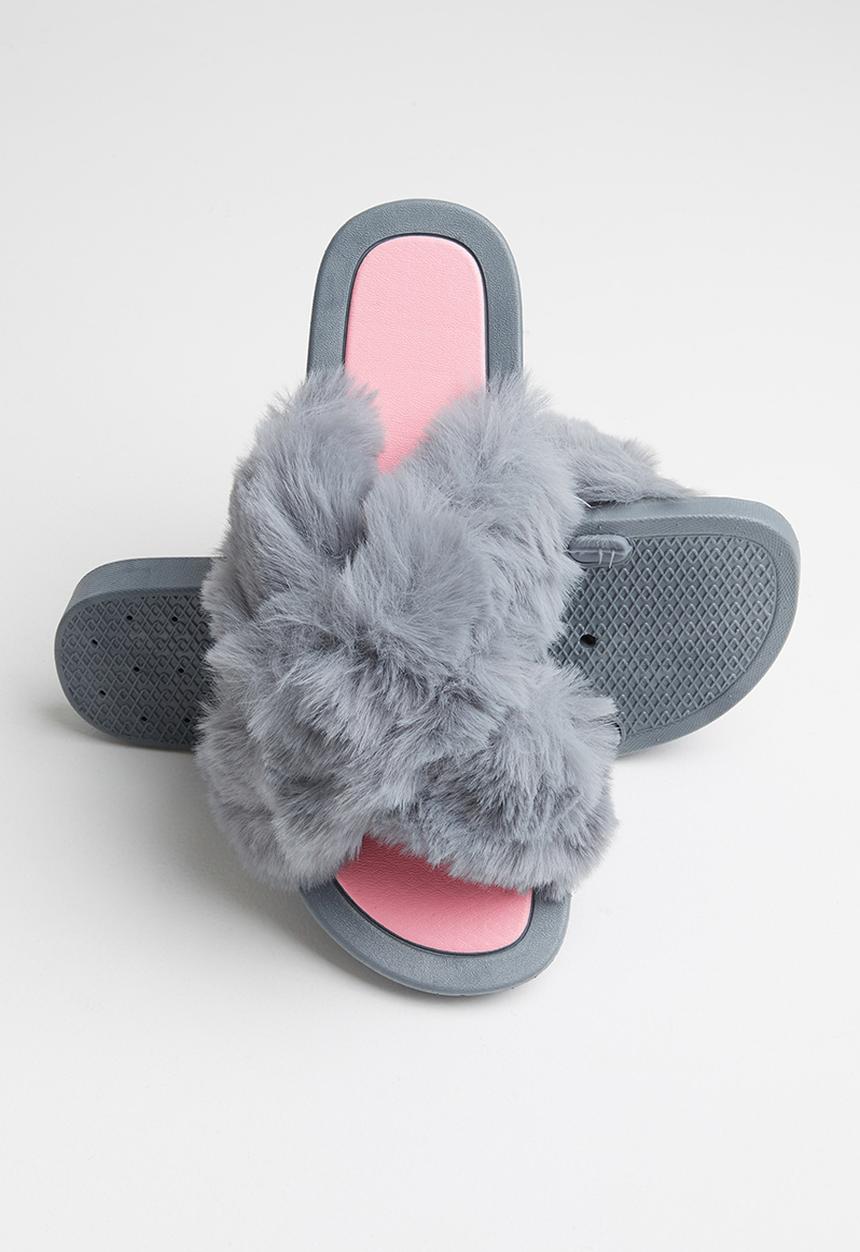 Seduction - Fluffy slipper - grey