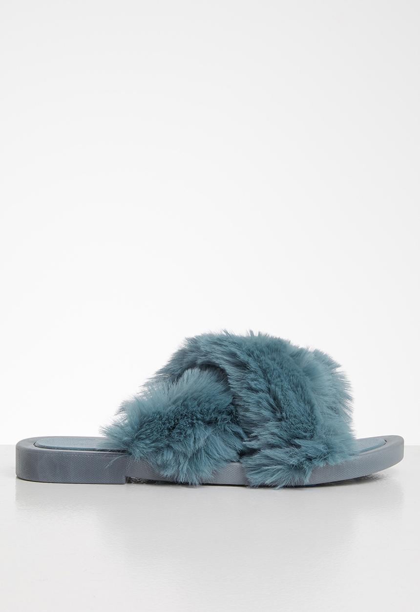 Seduction - Fluffy slipper - petrol blue