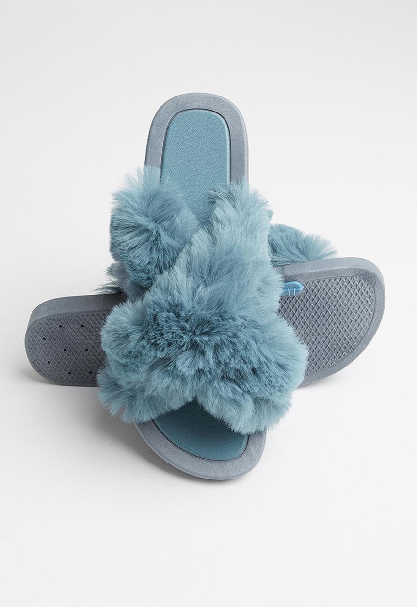 Seduction - Fluffy slipper - petrol blue