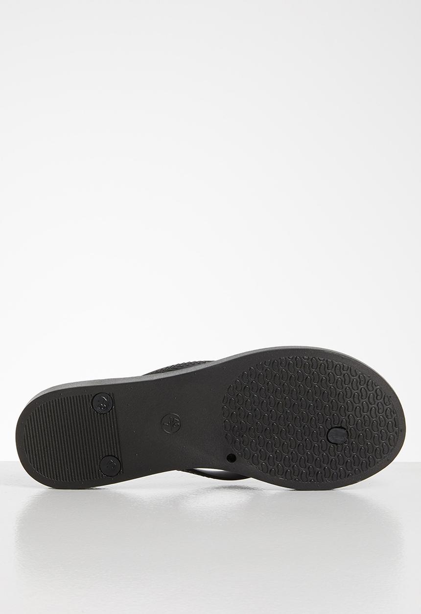 Blossom Girl - Polka dot flip flop - black & blue