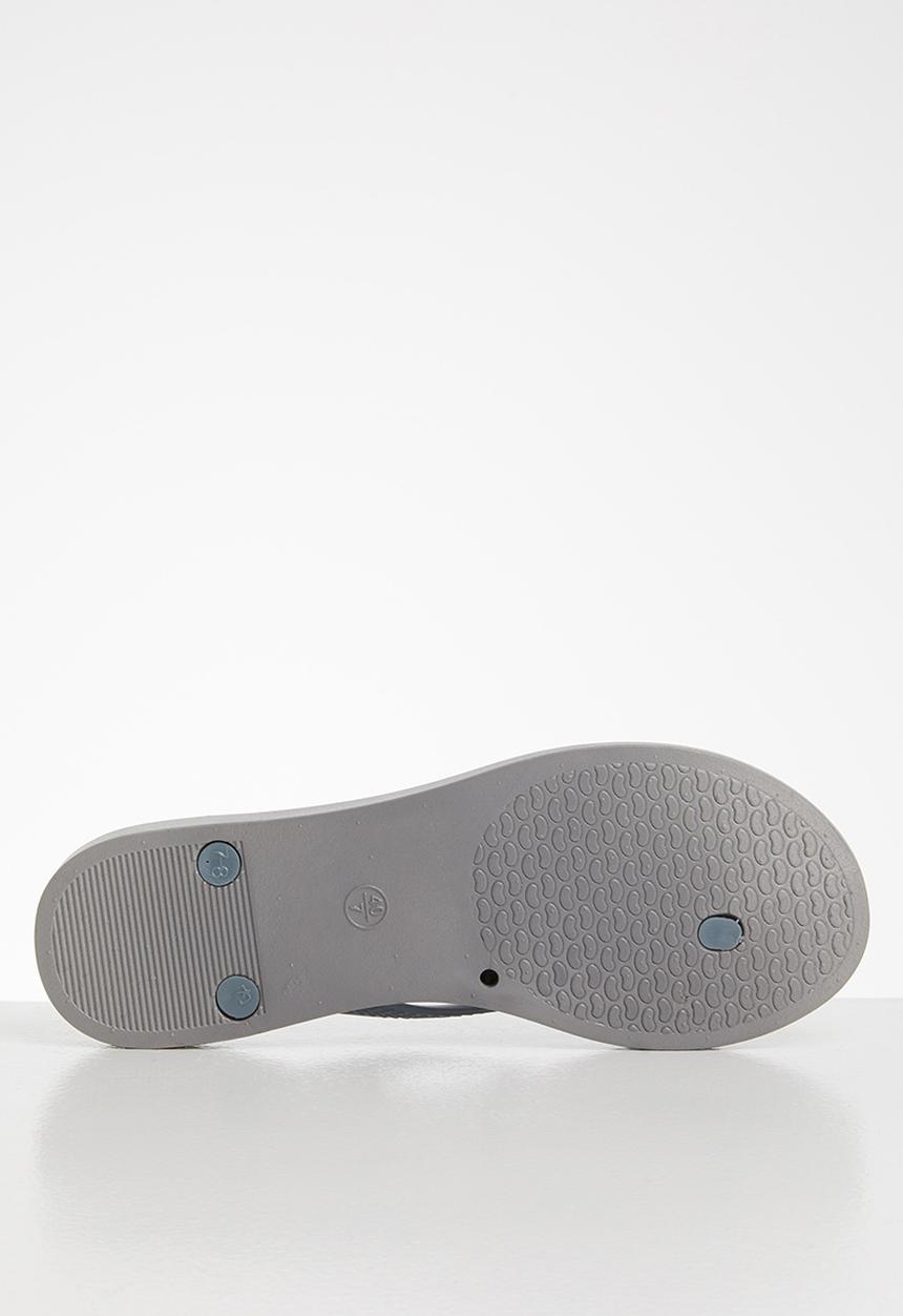Blossom Girl - Polka dot flip flop - grey & purple 
