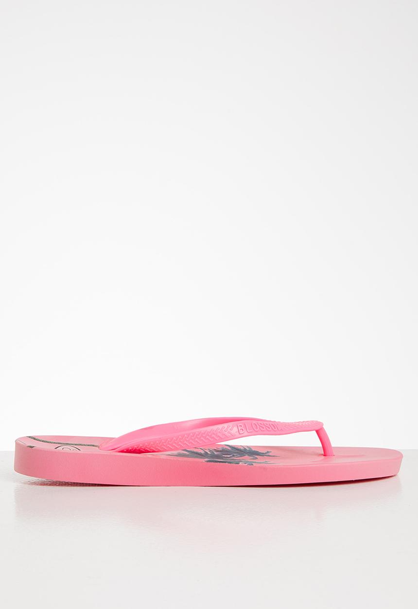 Blossom Girl - Palm tree flip flop - pink
