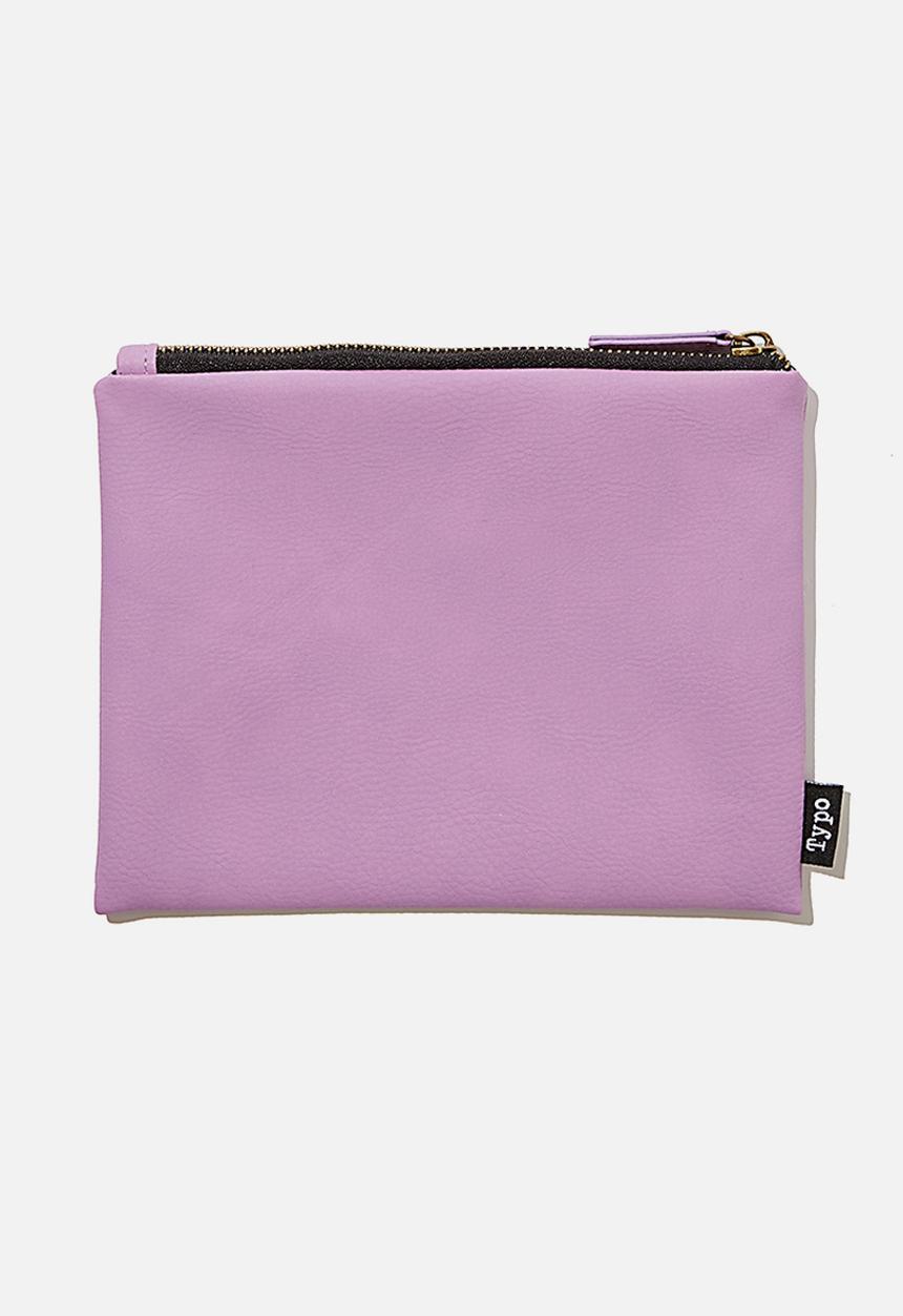 Typo - Pu campus pencil case - lilac