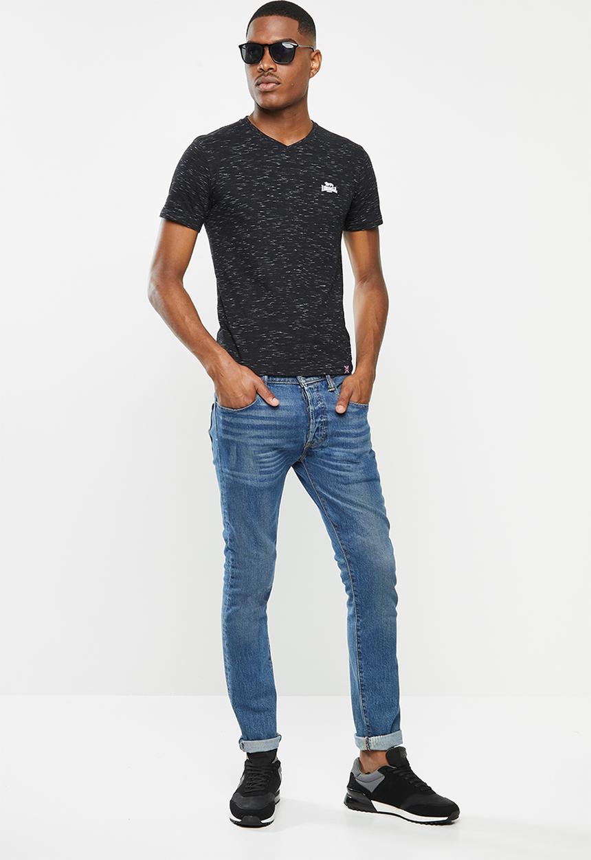 Lonsdale - Inkjet V-neck tee - black