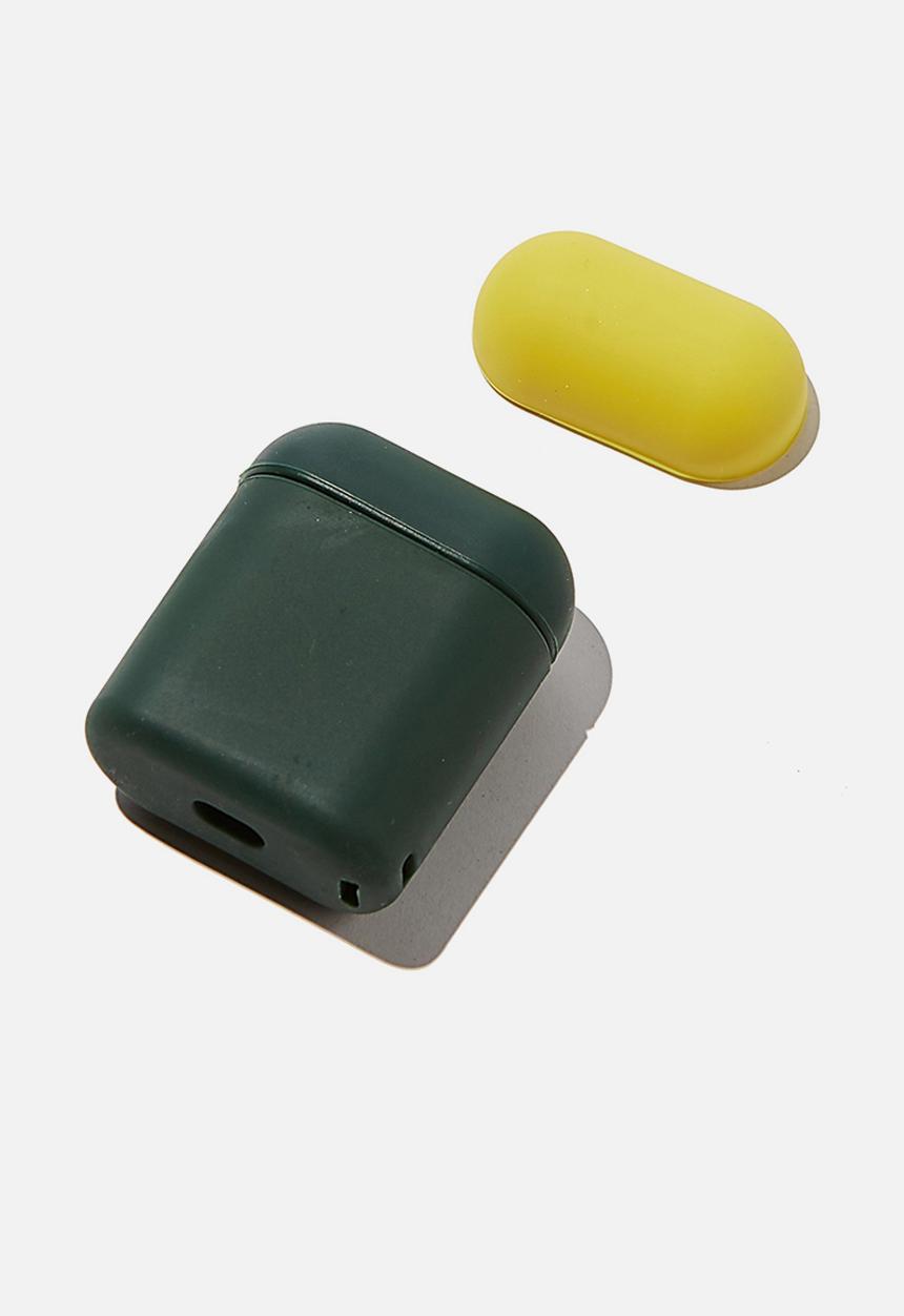 Typo - Ear bud sleeve - deep green & citrine