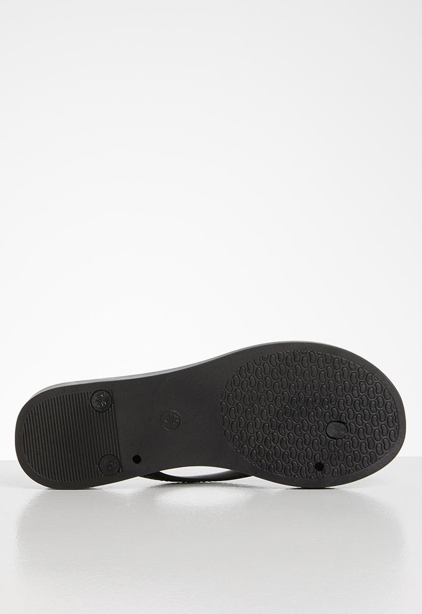 Blossom Girl - Flower flip flop - black