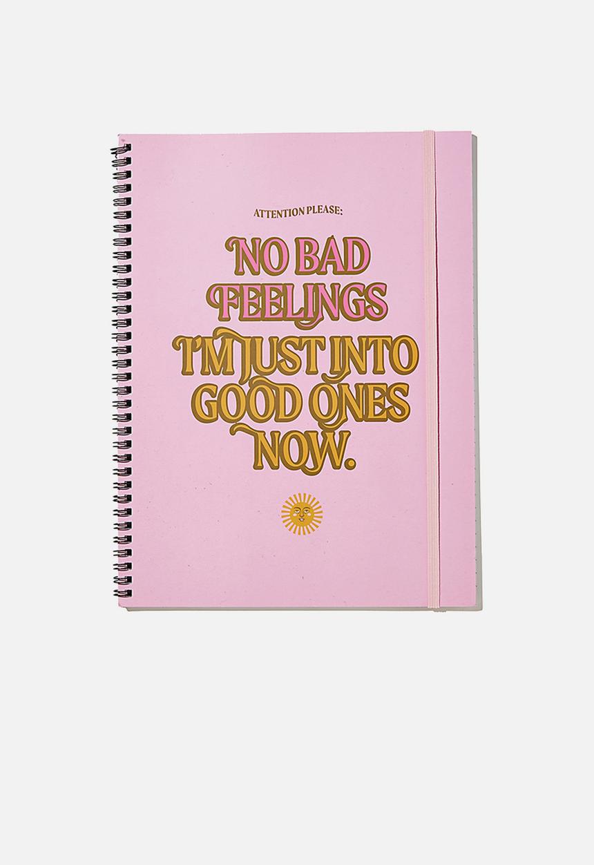 Typo - A4 spinout notebook recycled - no bad feelings