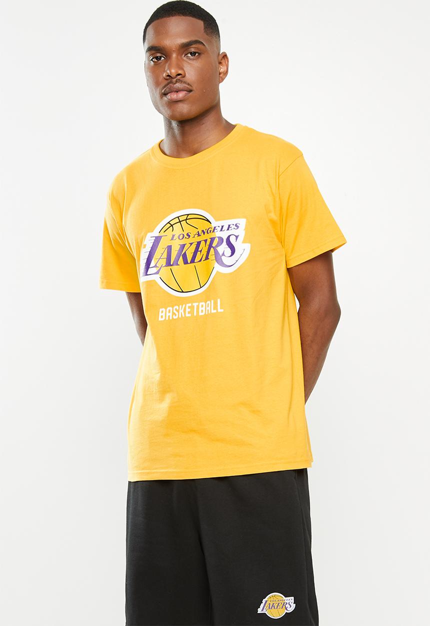 NBA - Icon lakers straight hem printed T-shirt - yellow