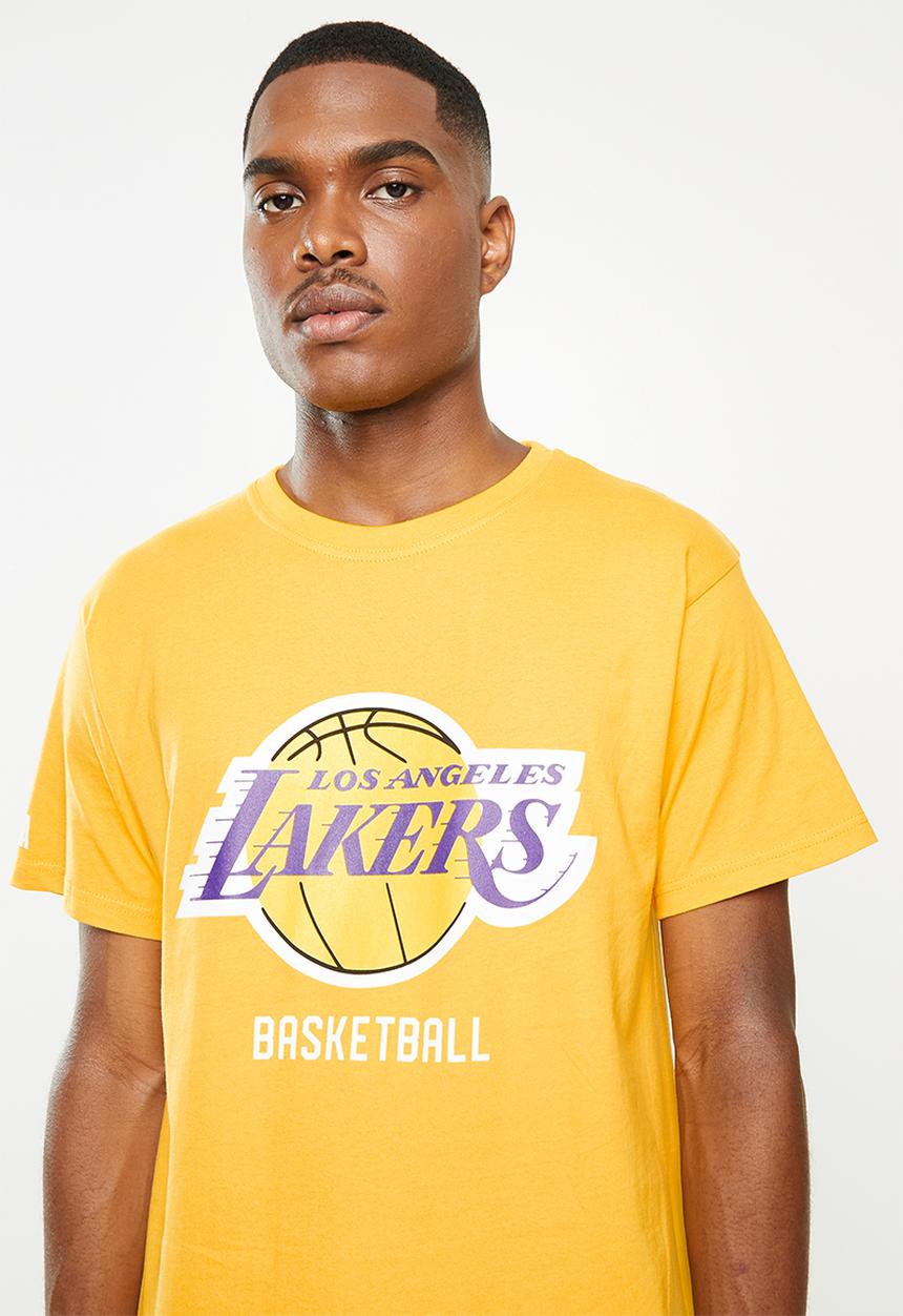 NBA - Icon lakers straight hem printed T-shirt - yellow