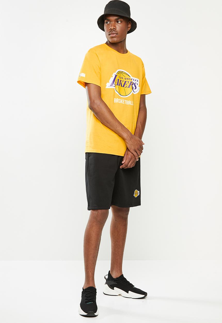 NBA - Icon lakers straight hem printed T-shirt - yellow