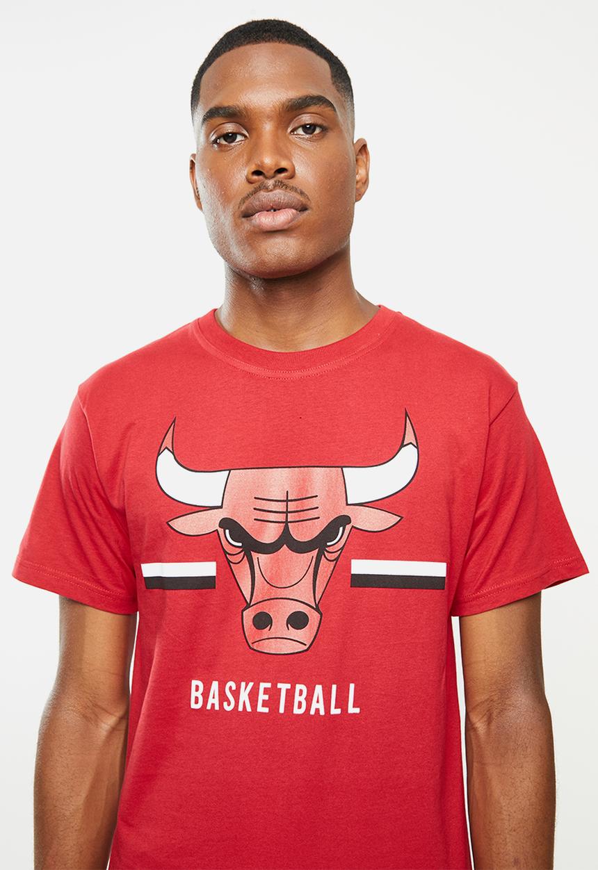 NBA - Bulls b/ball straight hem printed T-shirt - red