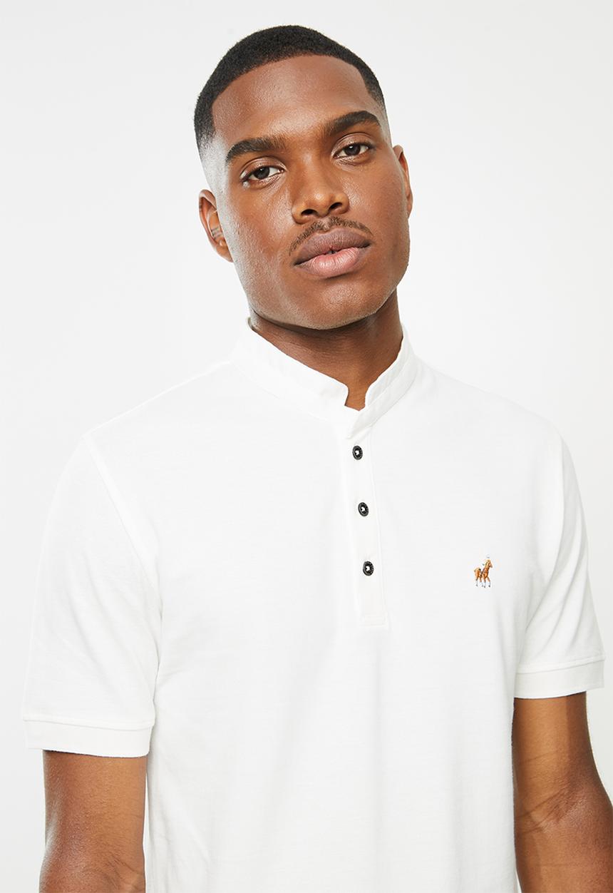 POLO - Pjc eric collarless golfer - off white