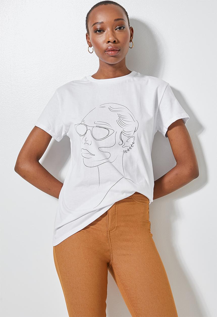 Superbalist - Printed tee - white 