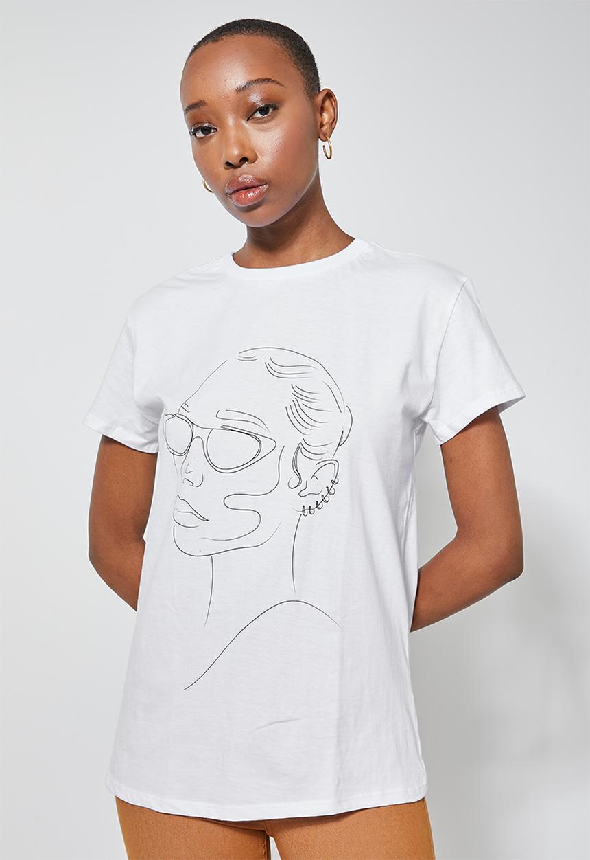 Superbalist - Printed tee - white 