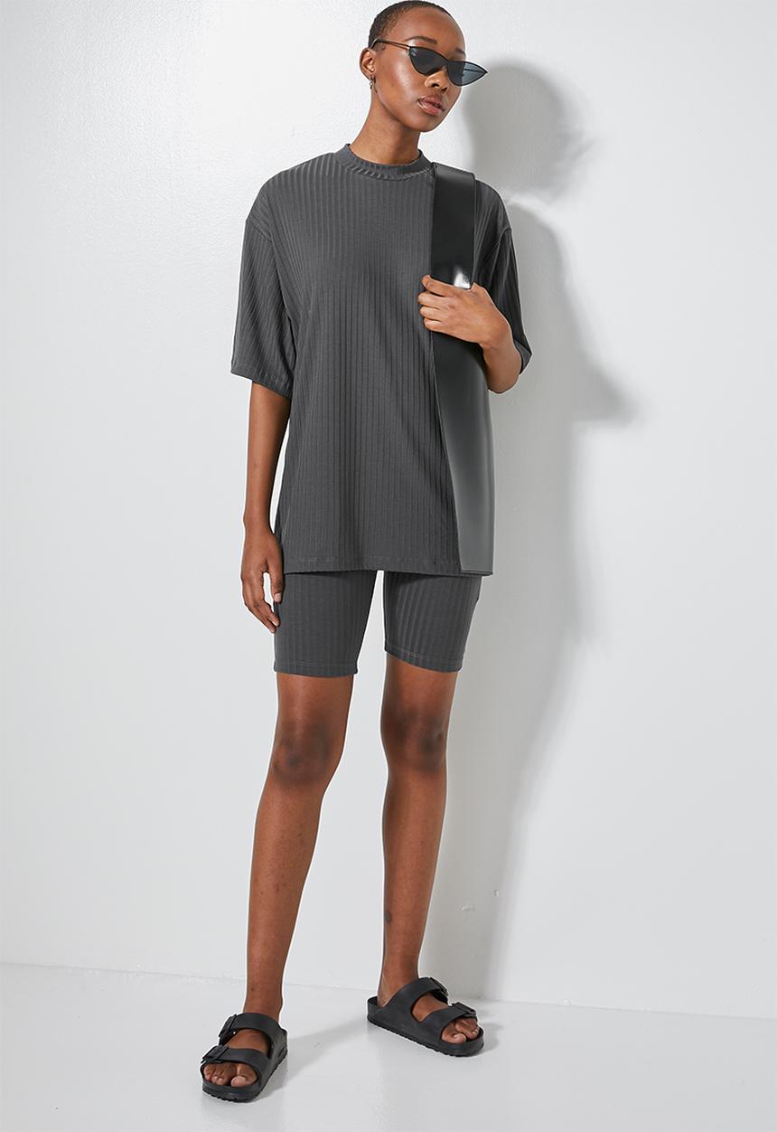 Superbalist - Rib tee - steel grey