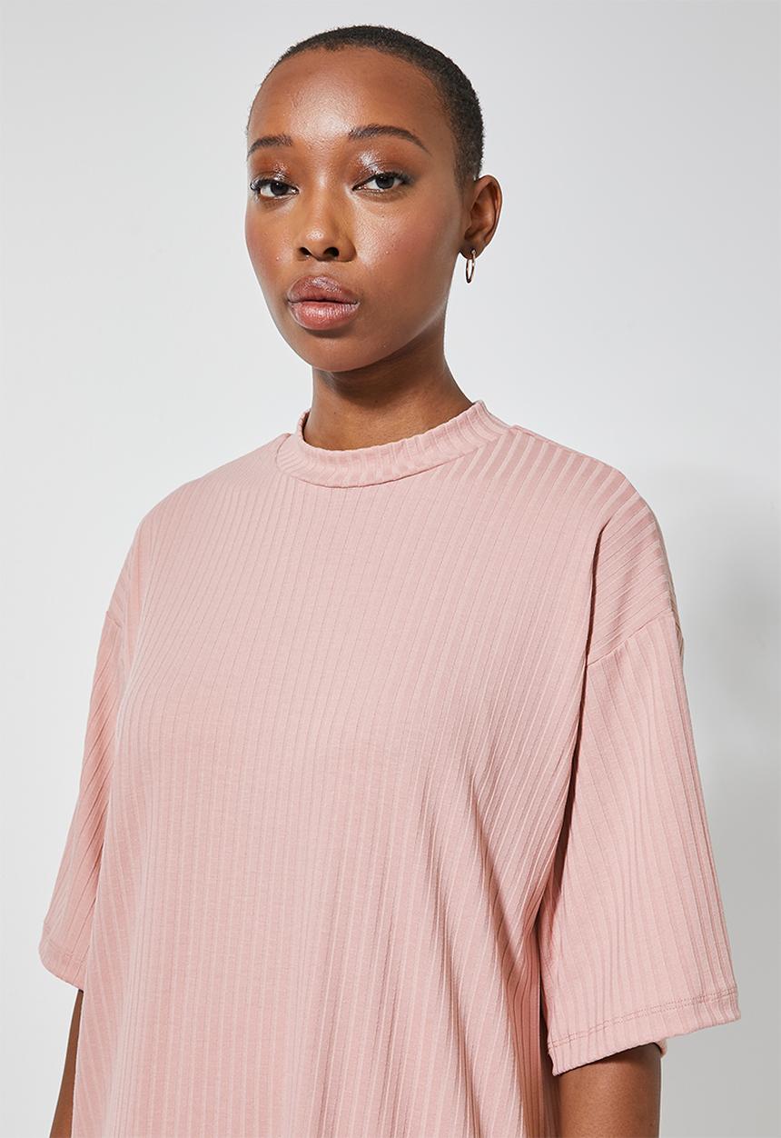 Superbalist - Rib tee - blush pink