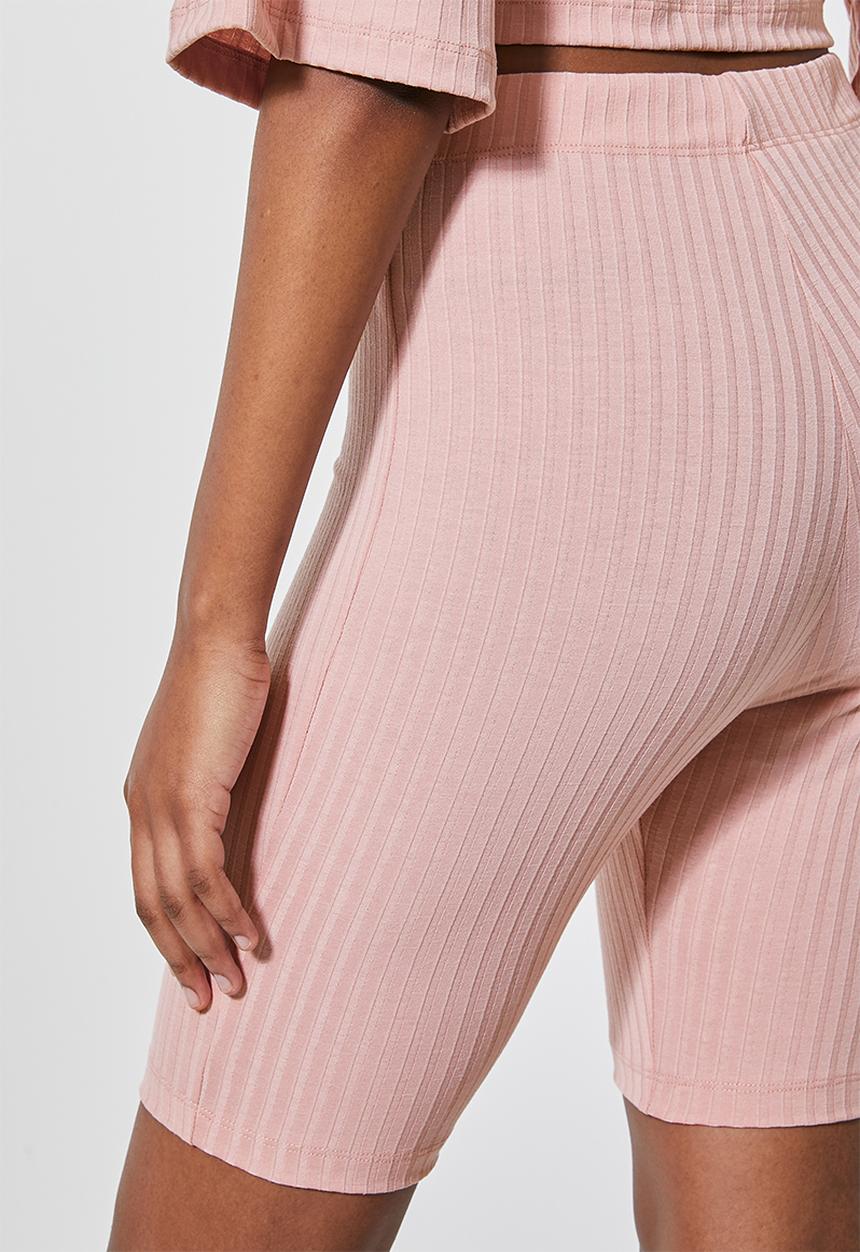 Superbalist - Rib cycle shorts - blush pink