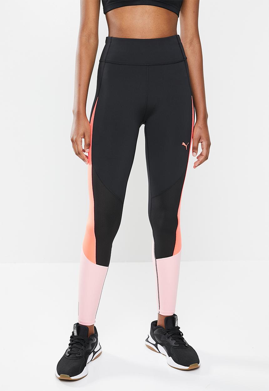 PUMA - Train tights - pearly peach & black