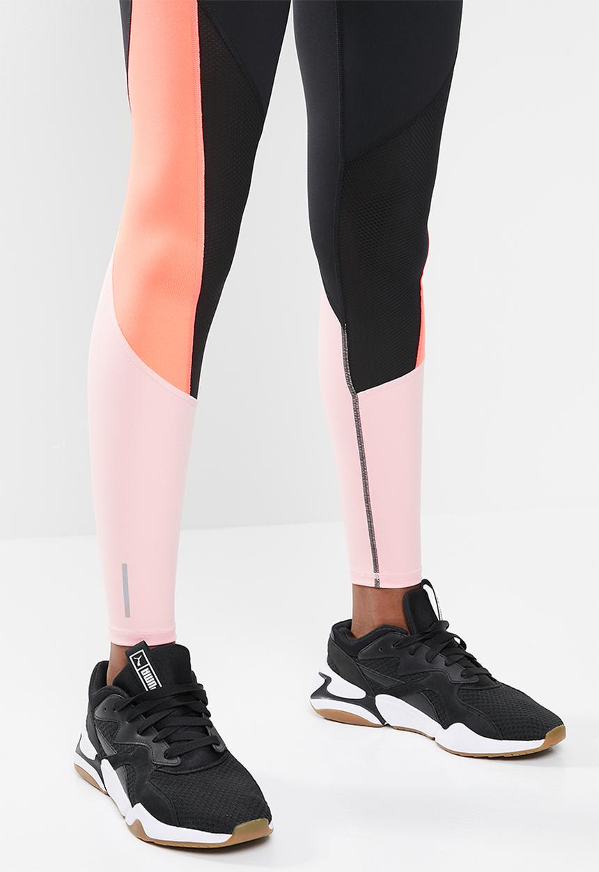 PUMA - Train tights - pearly peach & black