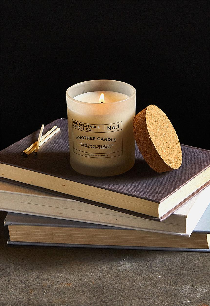 Typo - Relatable quote candle - ecru too many candles