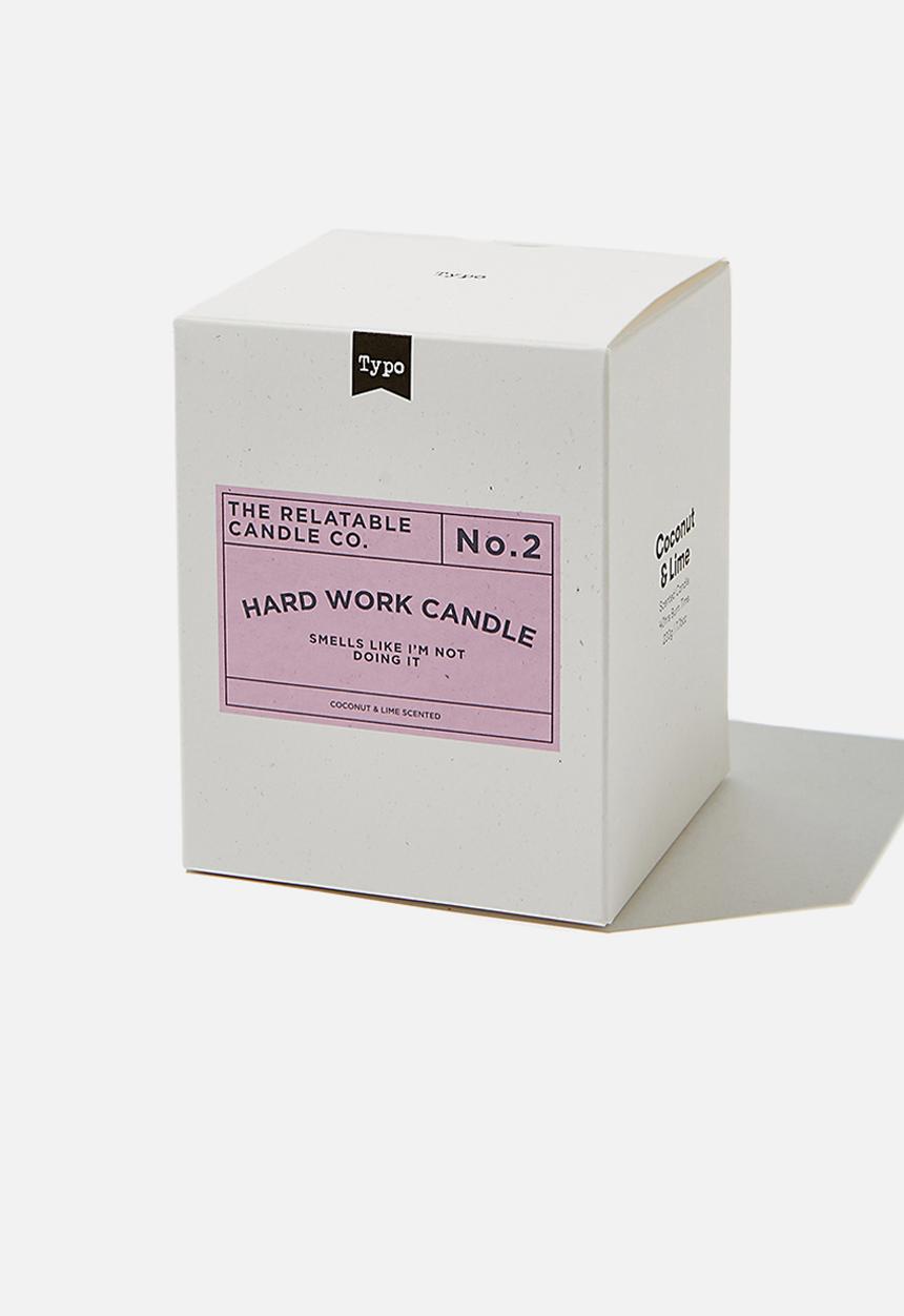 Typo - Relatable quote candle - plastic pink not doing it