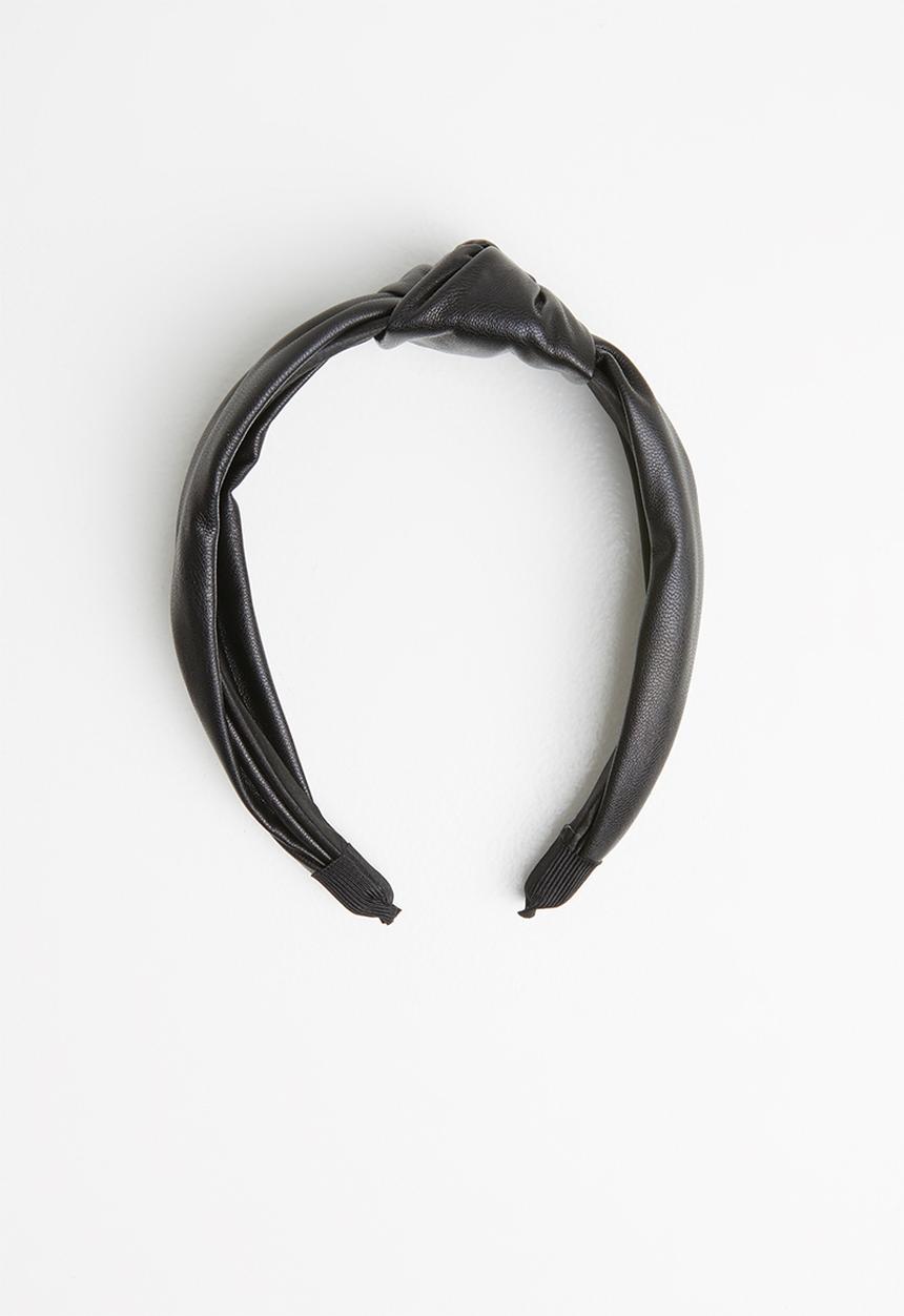 Superbalist - Faux leather headband - black