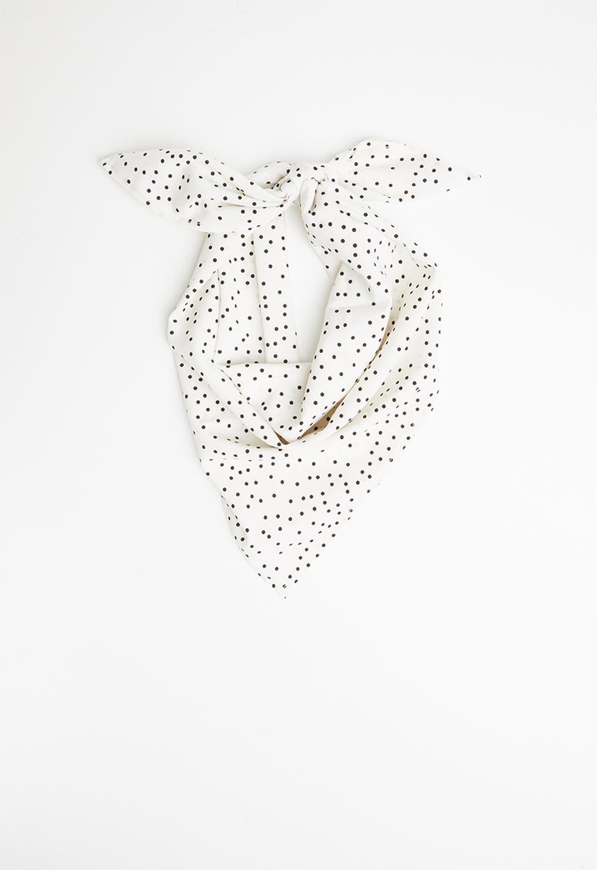 Superbalist - Polka dot neckerchief - black & white 