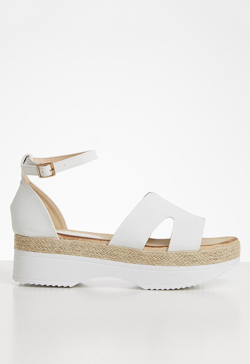 Seduction - Ankle strap espadrille sandal - white