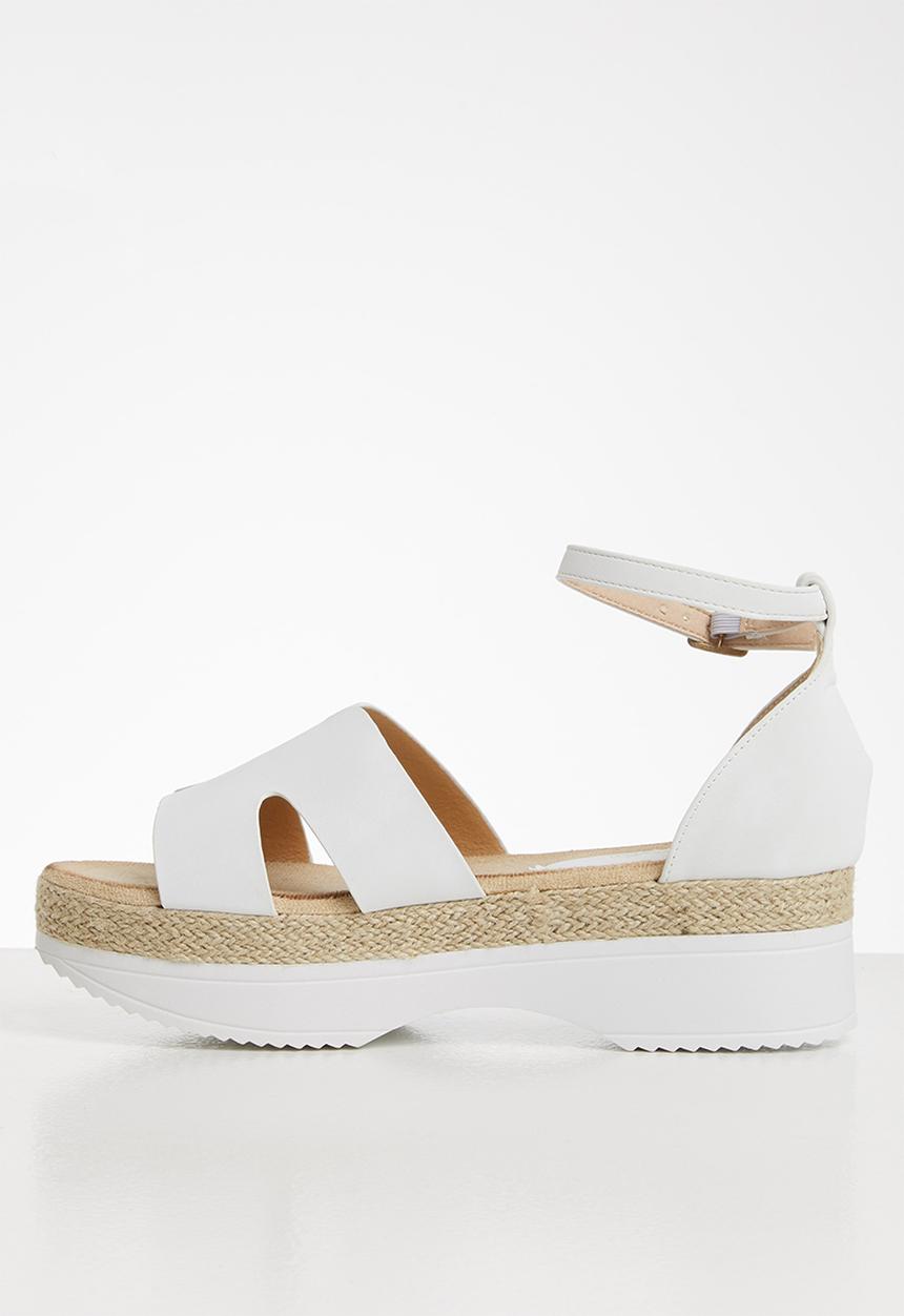 Seduction - Ankle strap espadrille sandal - white