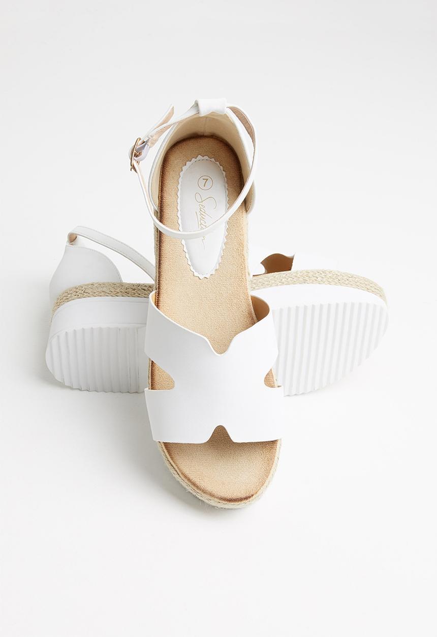 Seduction - Ankle strap espadrille sandal - white
