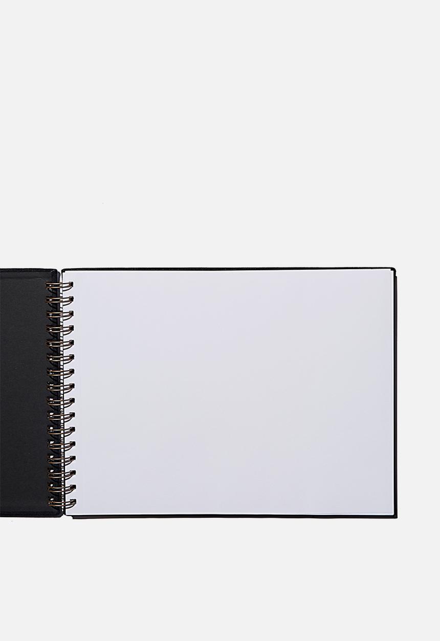 Typo - A4 spiral sketch book - black