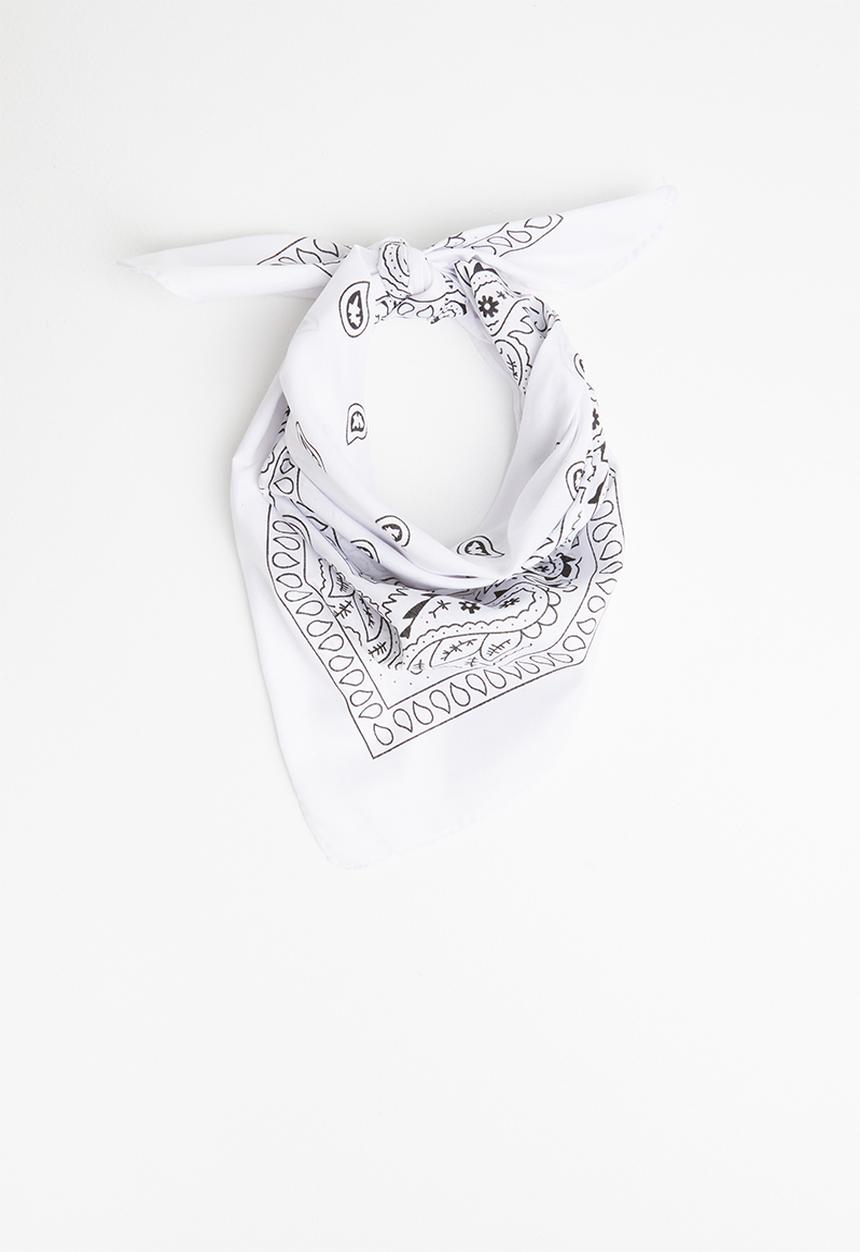 Superbalist - Bandana scarf - white & black 