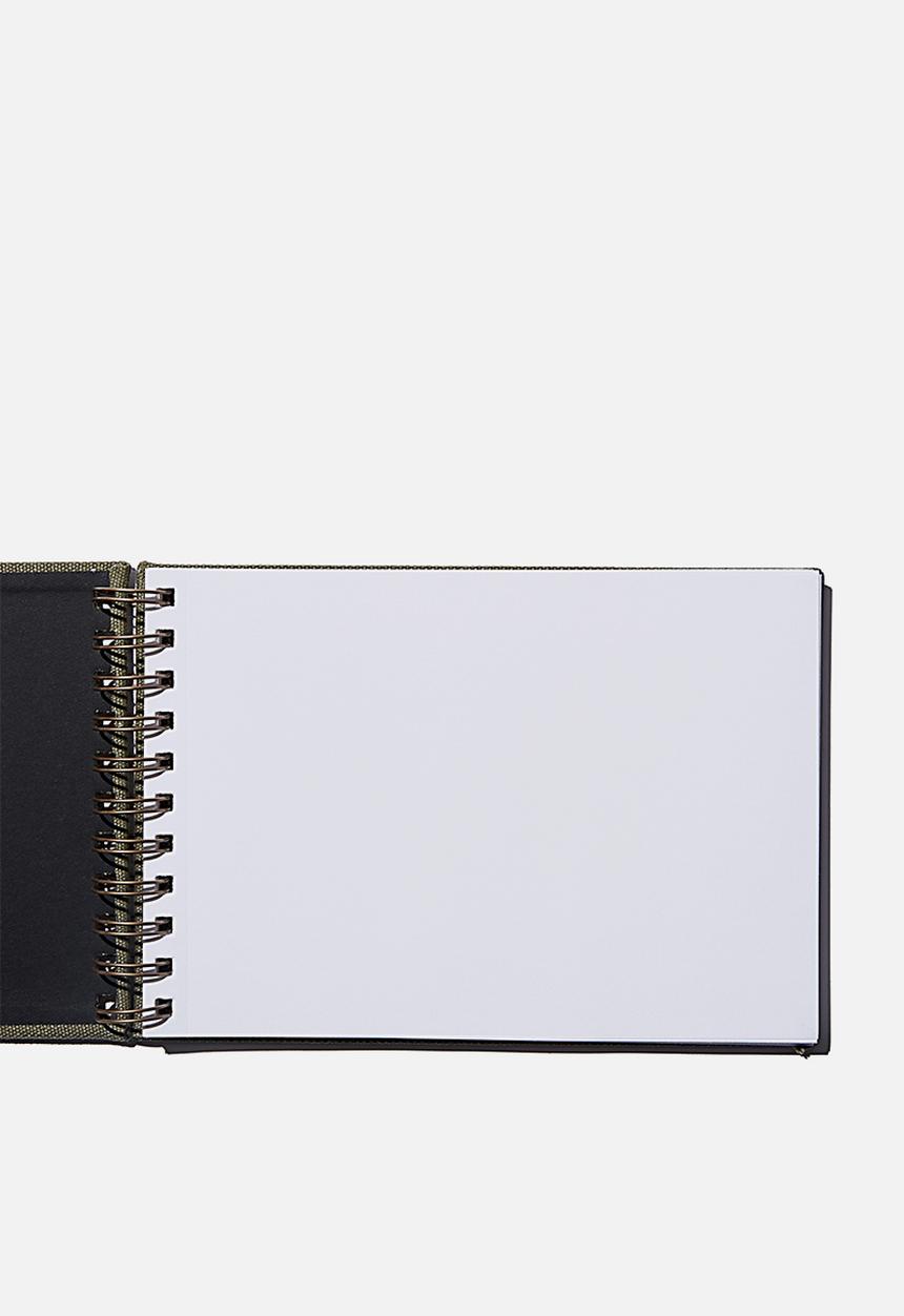 Typo - A5 spiral sketch book - khaki