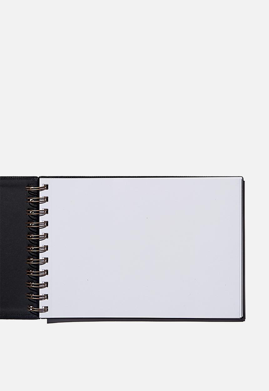 Typo - A5 spiral sketch book - black
