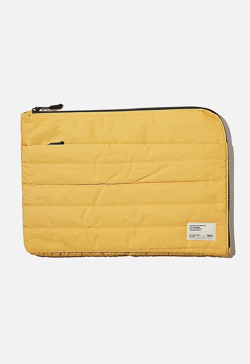 Typo - Utility 13 inch laptop case rn-mustard and khaki