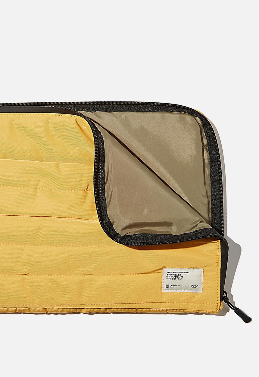 Typo - Utility 13 inch laptop case rn-mustard and khaki