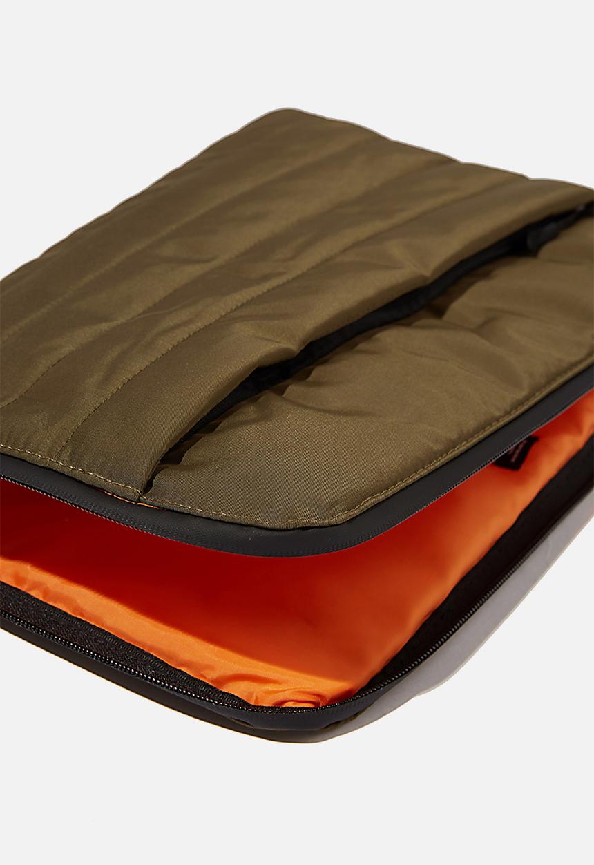 Typo - Utility 13 inch laptop case rn - khaki and papaya