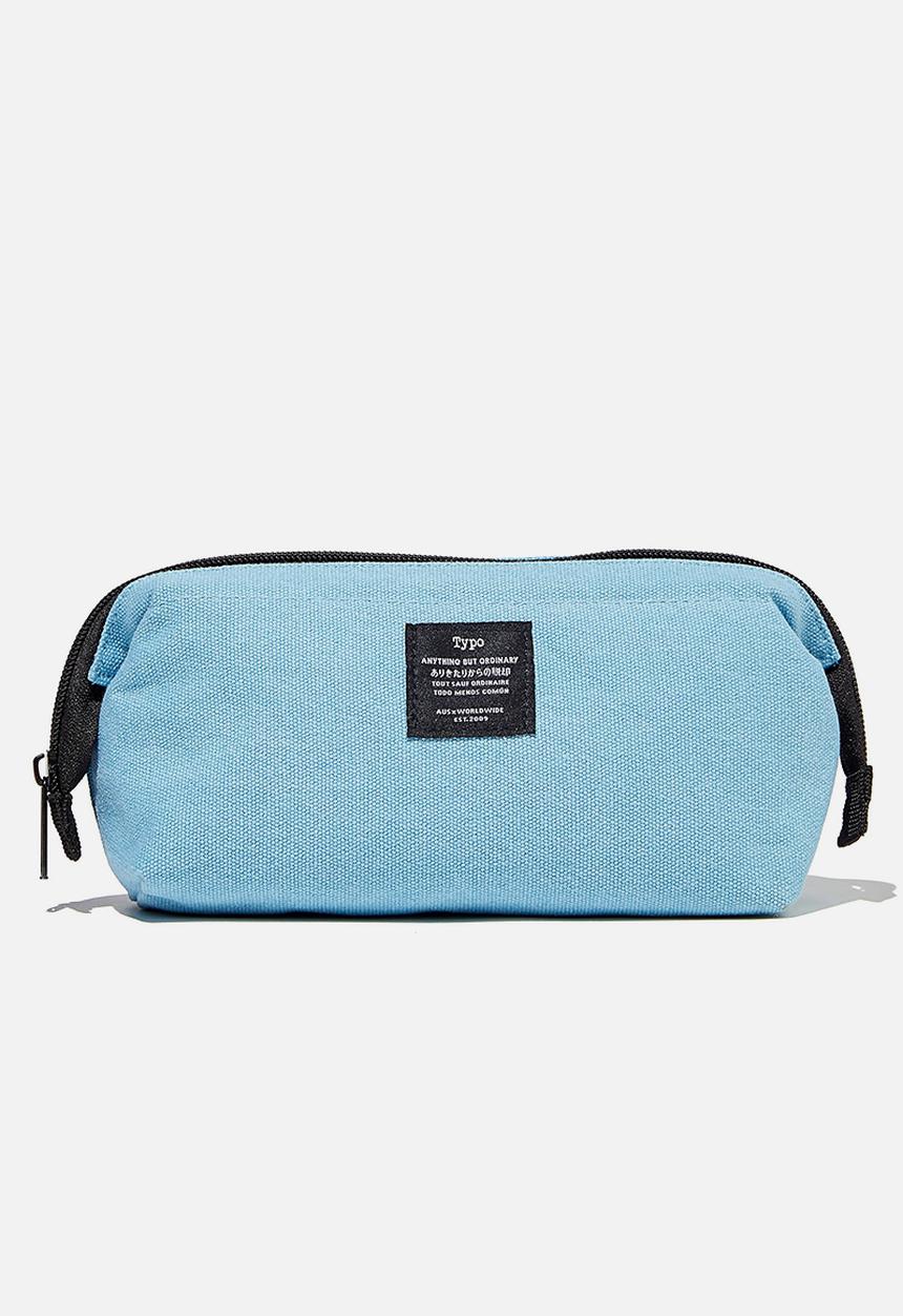 Typo - Billie pencil case - denim blue canvas