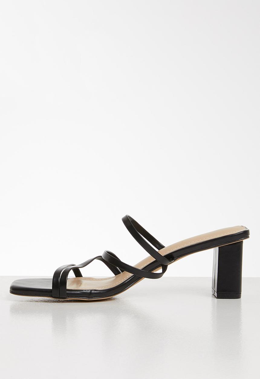 Seduction - Strappy mule heel - black