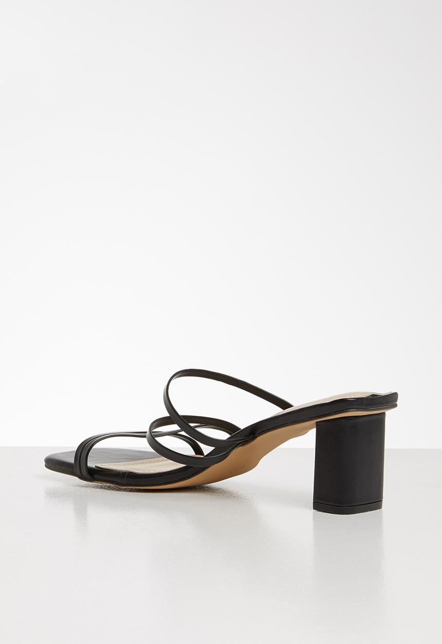 Seduction - Strappy mule heel - black