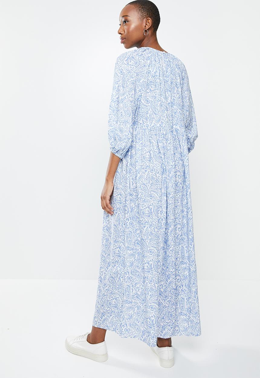 edit - Balloon sleeve maxi - mono floral