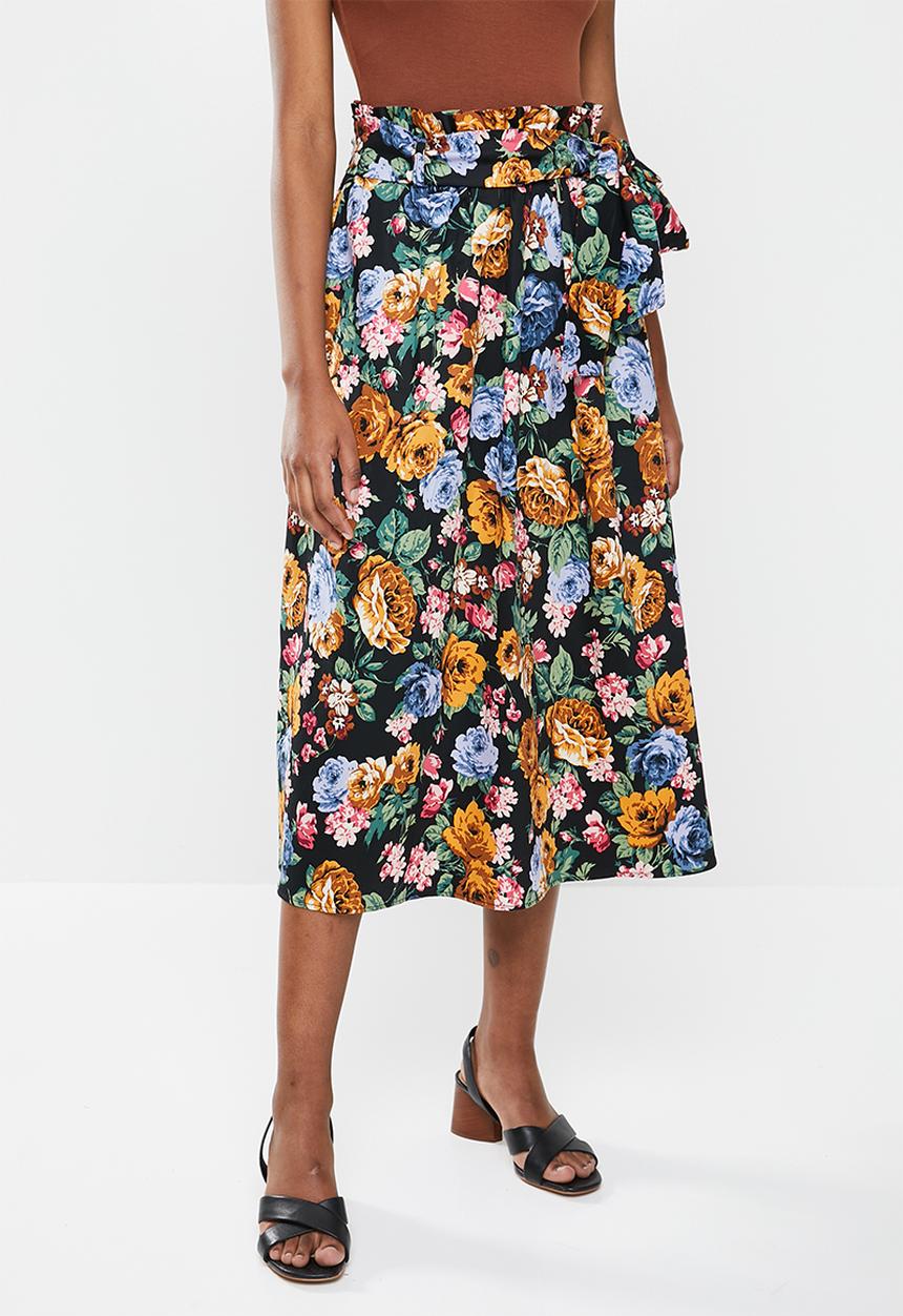 edit - Cotton poplin full skirt - multi 