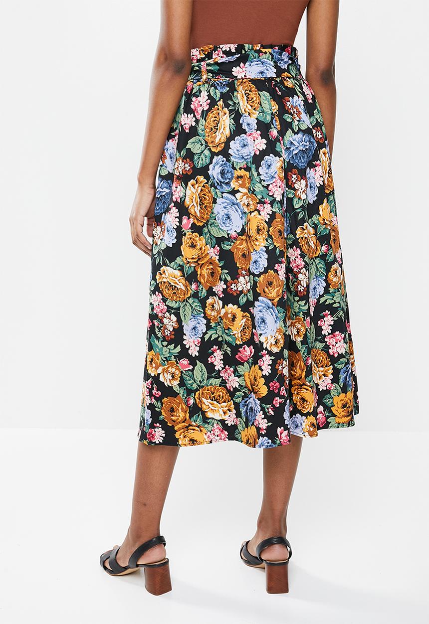 edit - Cotton poplin full skirt - multi 