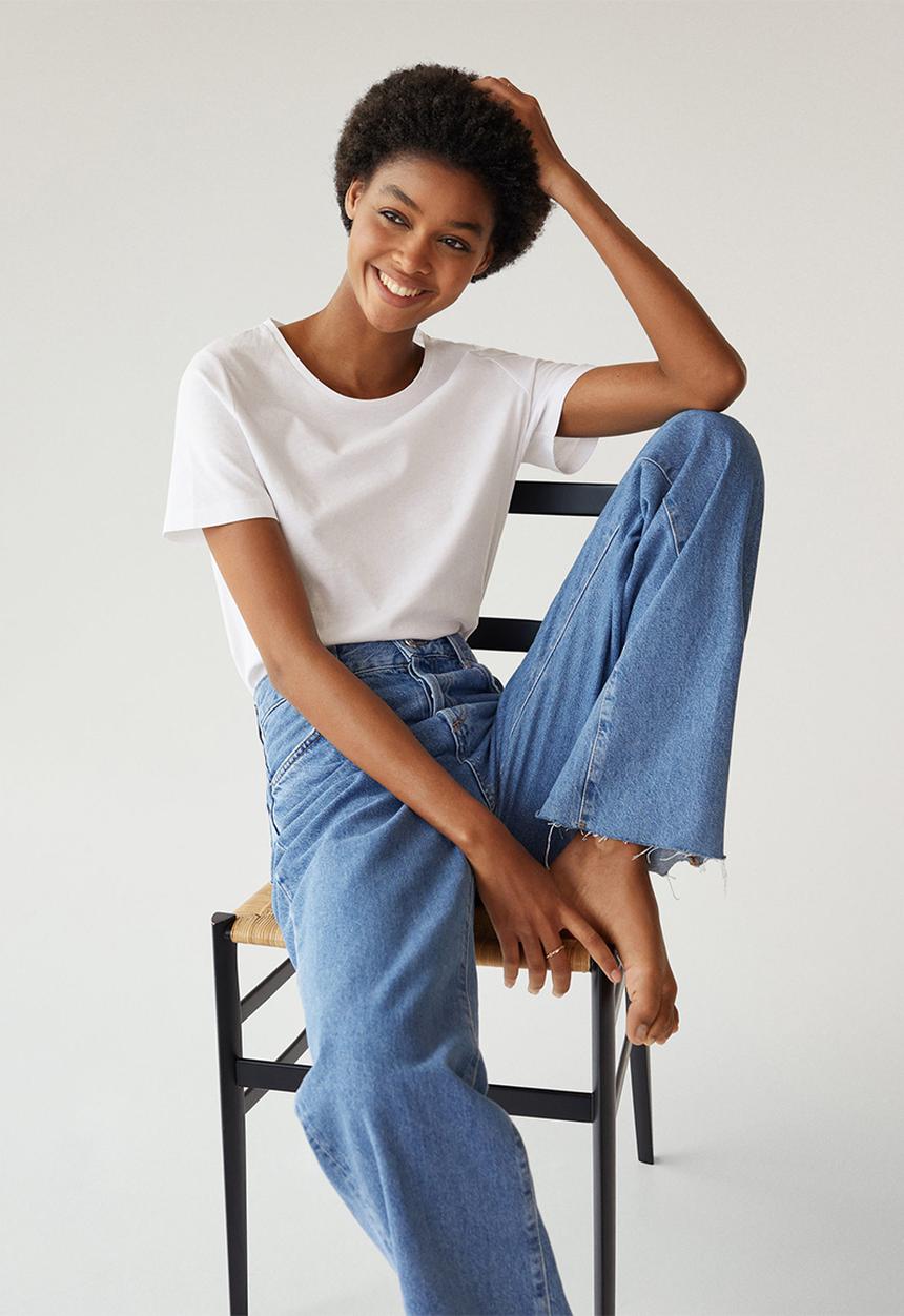 MANGO - T-shirt chalaca - white
