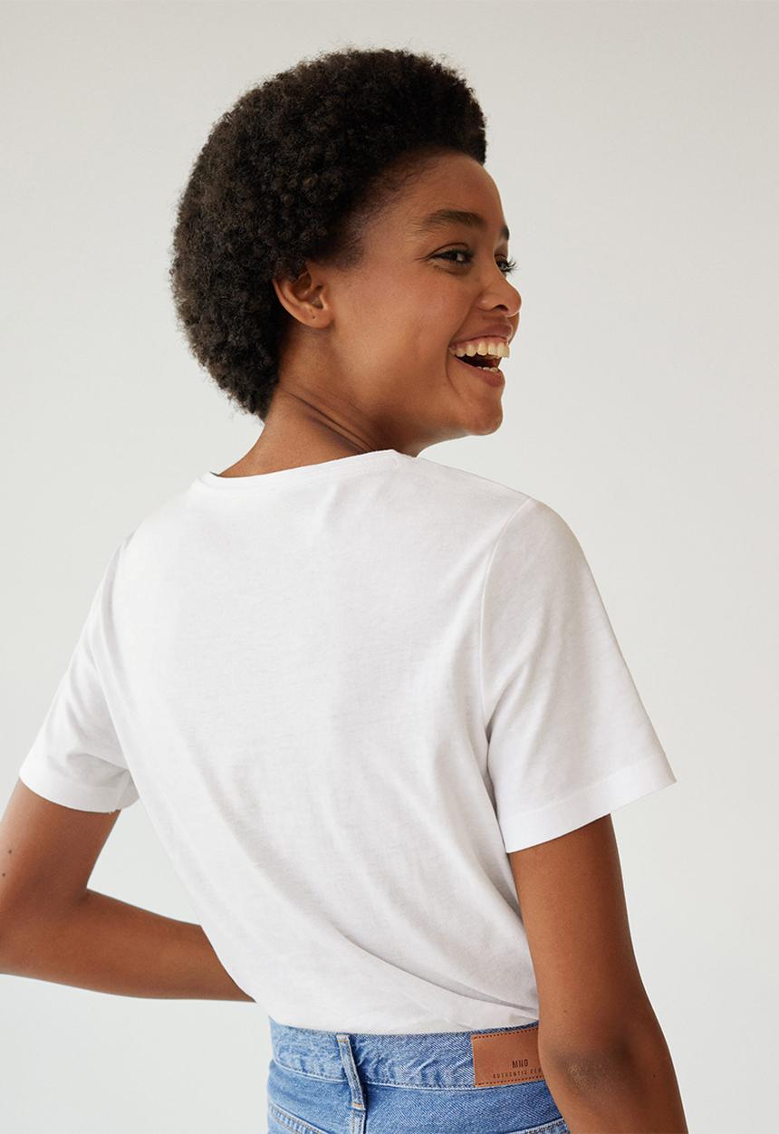 MANGO - T-shirt chalaca - white