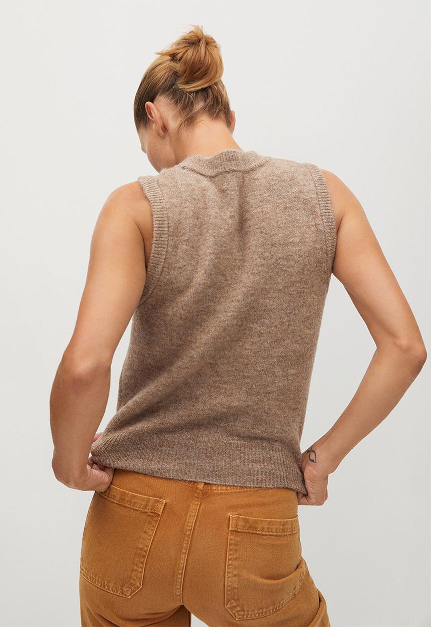 MANGO - Top tommy - medium brown